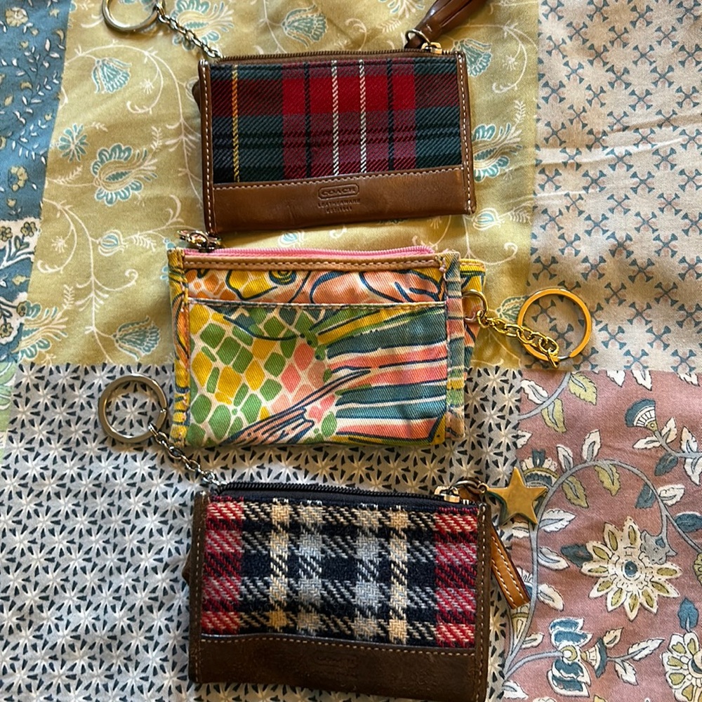 Bundle of 3 card wallets -LILLY AND COACH